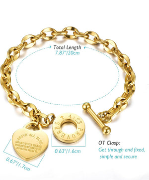 18K Gold Plated “All Above Else”Proverb Bracelet