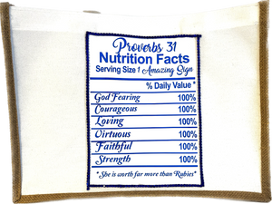 Proverbs31 Canvas Bag (Blue)