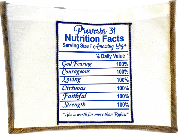 Proverbs31 Canvas Bag (Blue)