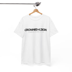 Crowned4Zion Merch Heavy Cotton Tee (White/blk)