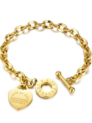 18K Gold Plated “All Above Else”Proverb Bracelet