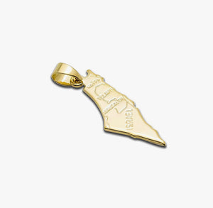 18k Gold Plated Israel Pendant